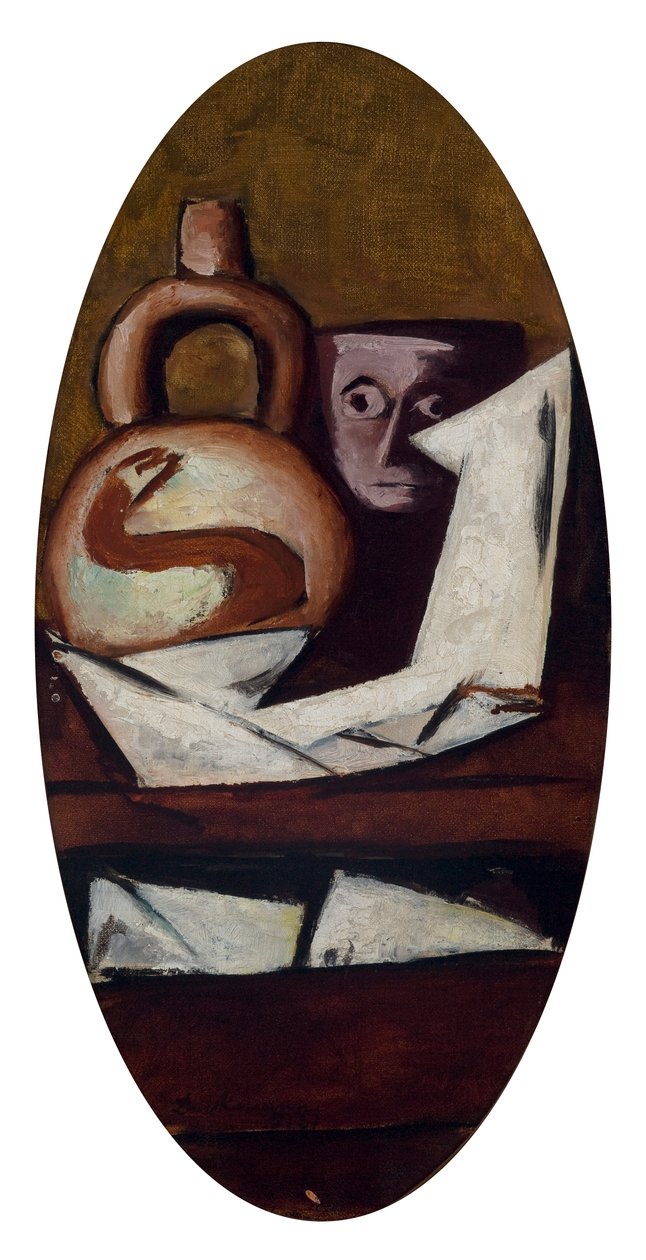 Natureza Morta (com figura mexicana) de Max Beckmann