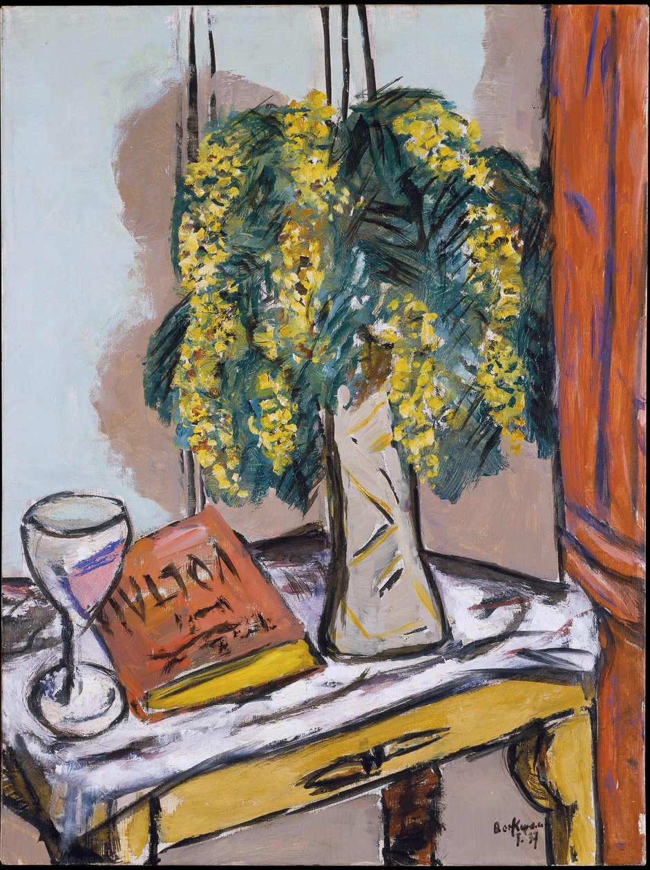 Natureza-morta com mimosas de Max Beckmann
