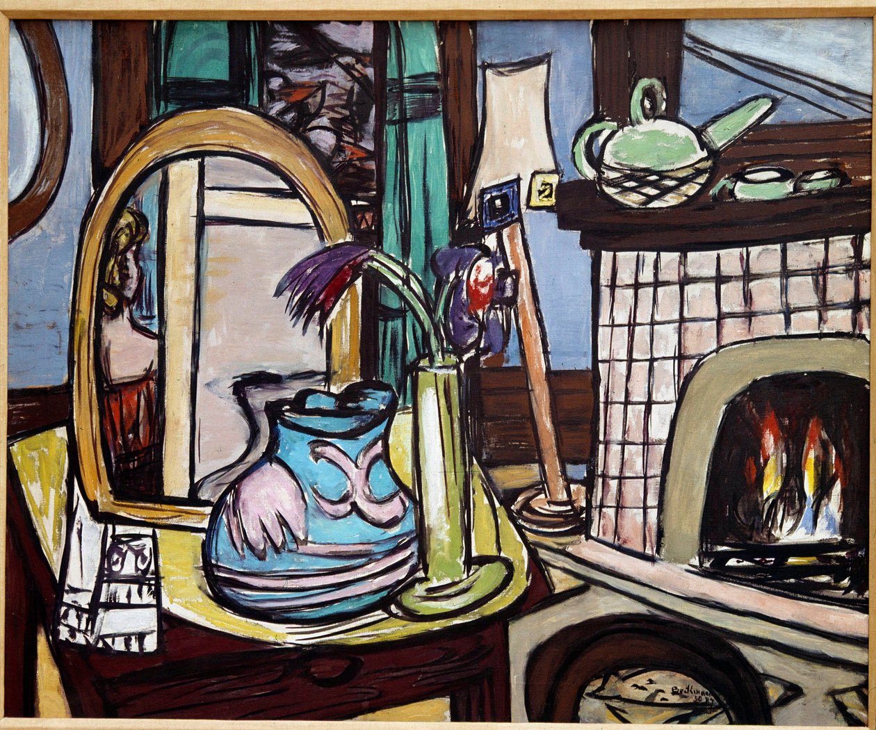 Natureza Morta com Pintura Seagulls de Max Beckmann (1884-1950) de Max Beckmann