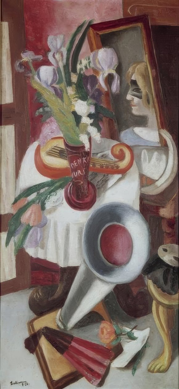 Natureza Morta com Gramophone e Irises de Max Beckmann