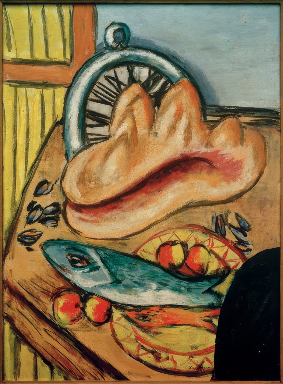 Natureza Morta com Peixes e Conchas de Max Beckmann