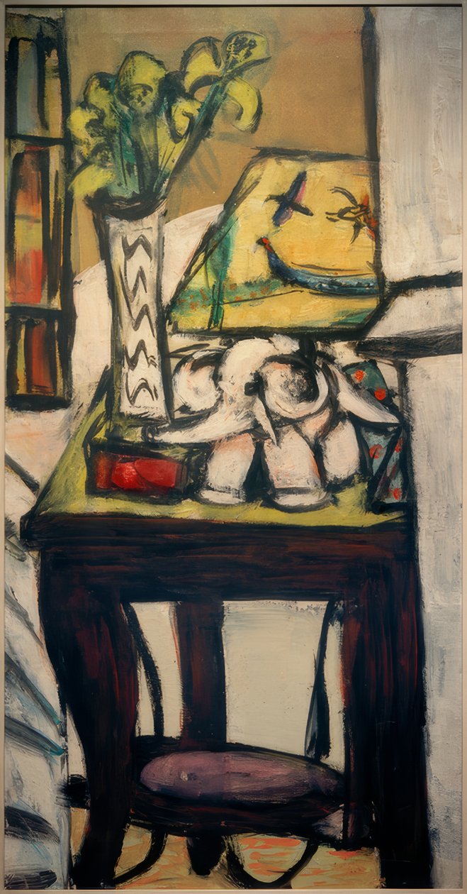 Natureza Morta com Lâmpada Nocturna de Max Beckmann