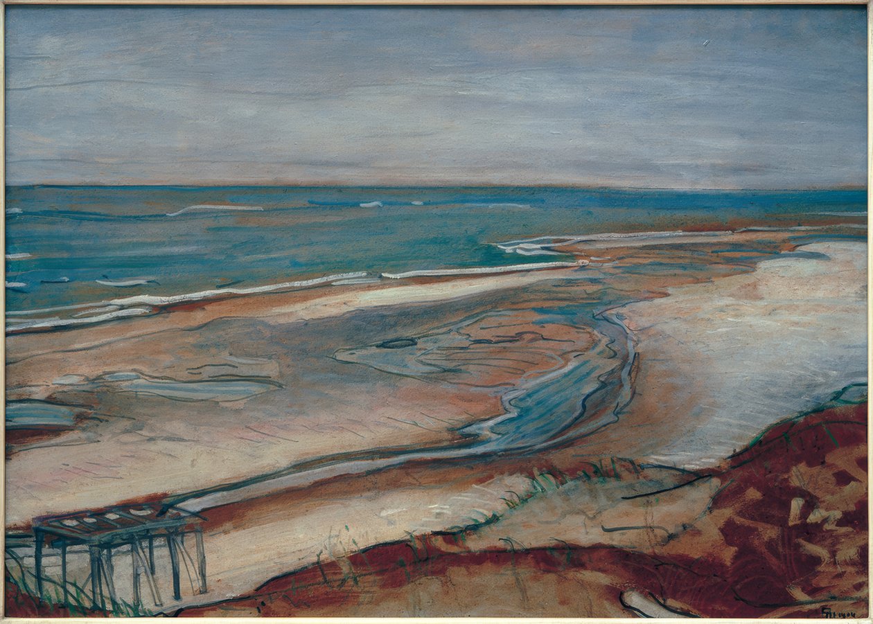 Paisagem da praia de Max Beckmann