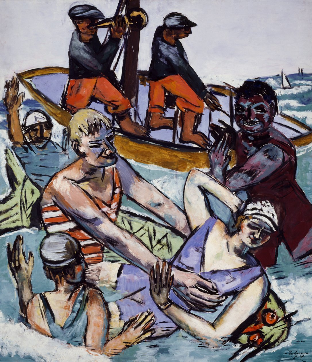 Natação em Agosto de Max Beckmann