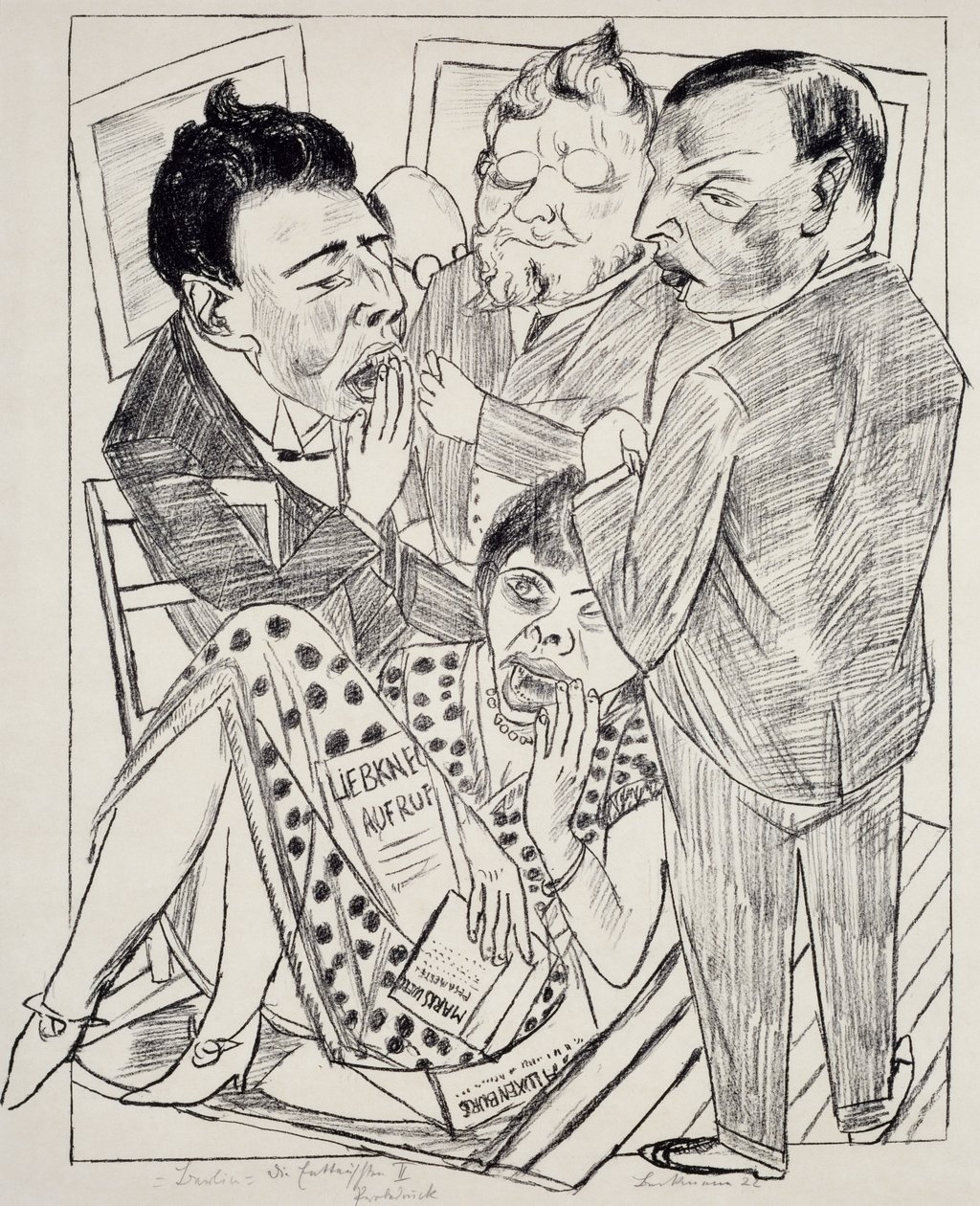 The Disappointed II, de Max Beckmann (1884-1950), litografia. Alemanha, século XX. de Max Beckmann