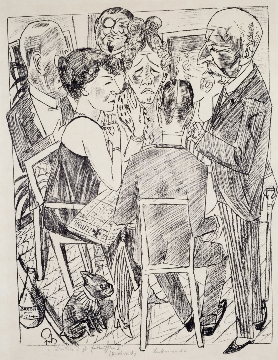 O Desapontado I, de Max Beckmann (1884-1950), litografia. Alemanha, século XX. de Max Beckmann
