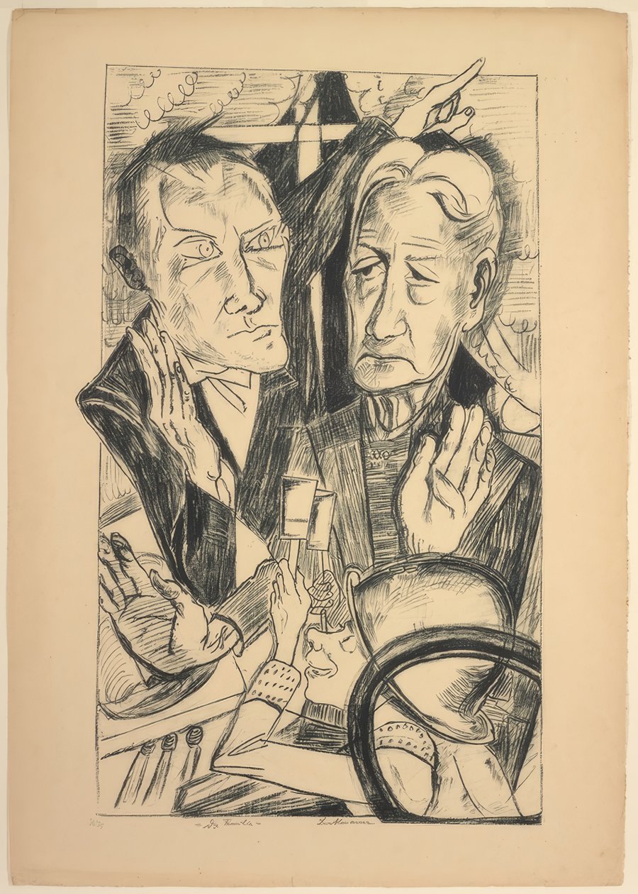 A Família, placa onze de Die Hölle de Max Beckmann