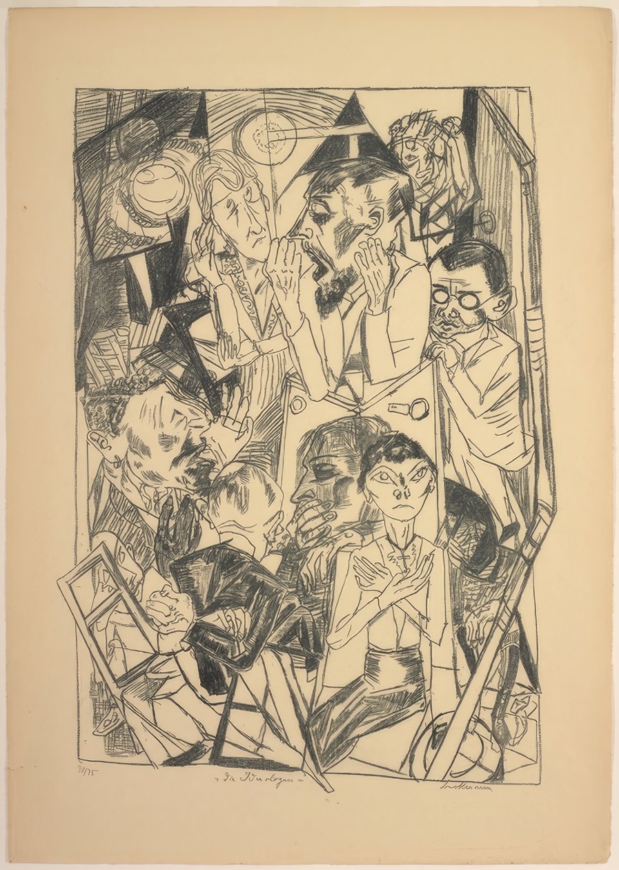 The Ideologues, placa seis do Die Hölle de Max Beckmann