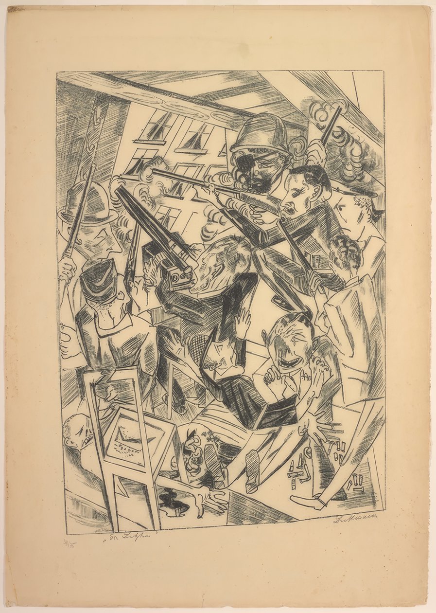 The Last Ones, placa dez de Die Hölle de Max Beckmann