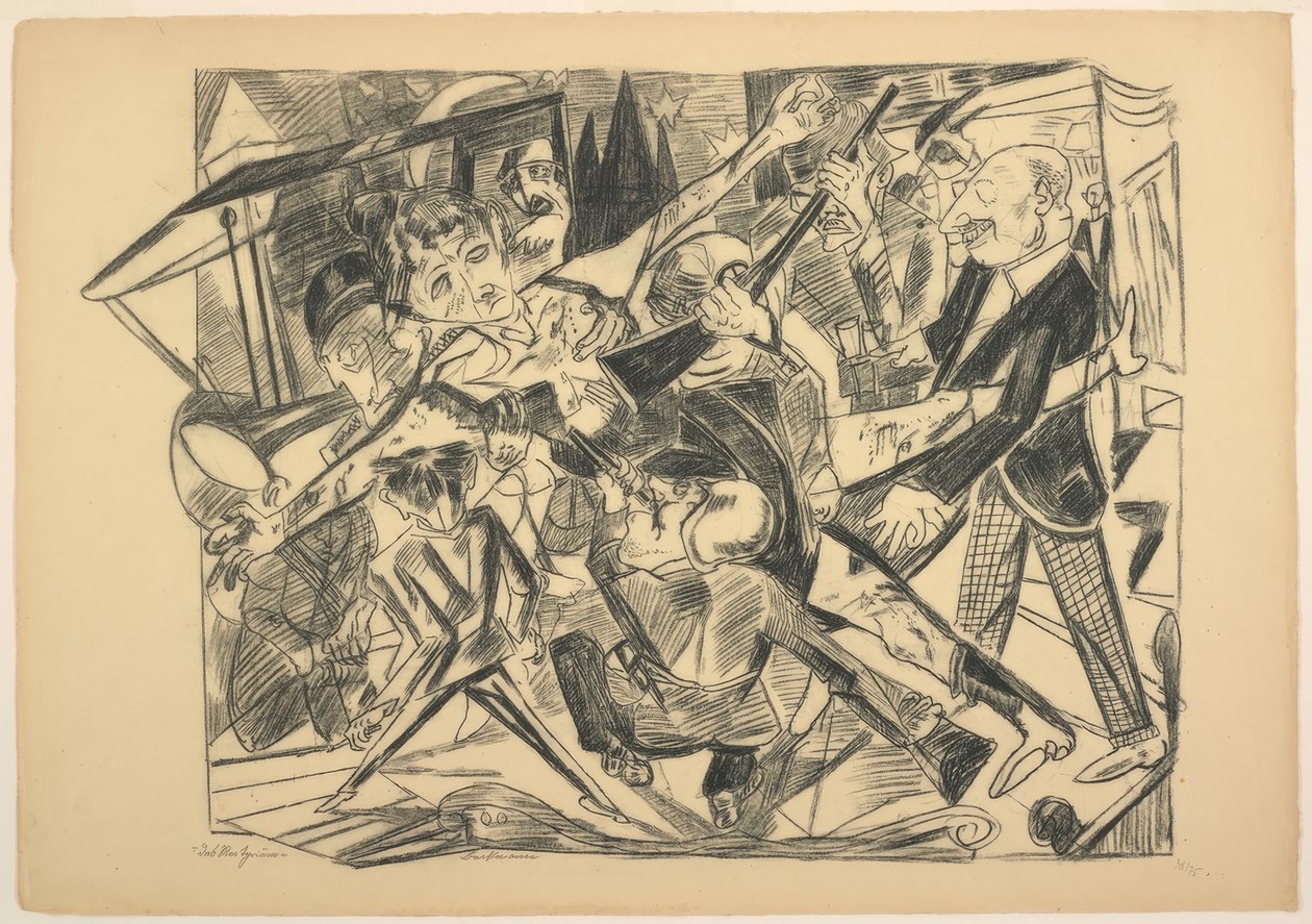 O Martírio, placa quatro de Die Hölle de Max Beckmann