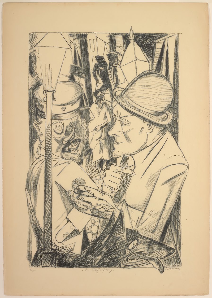 O caminho para casa, placa dois de Die Hölle de Max Beckmann