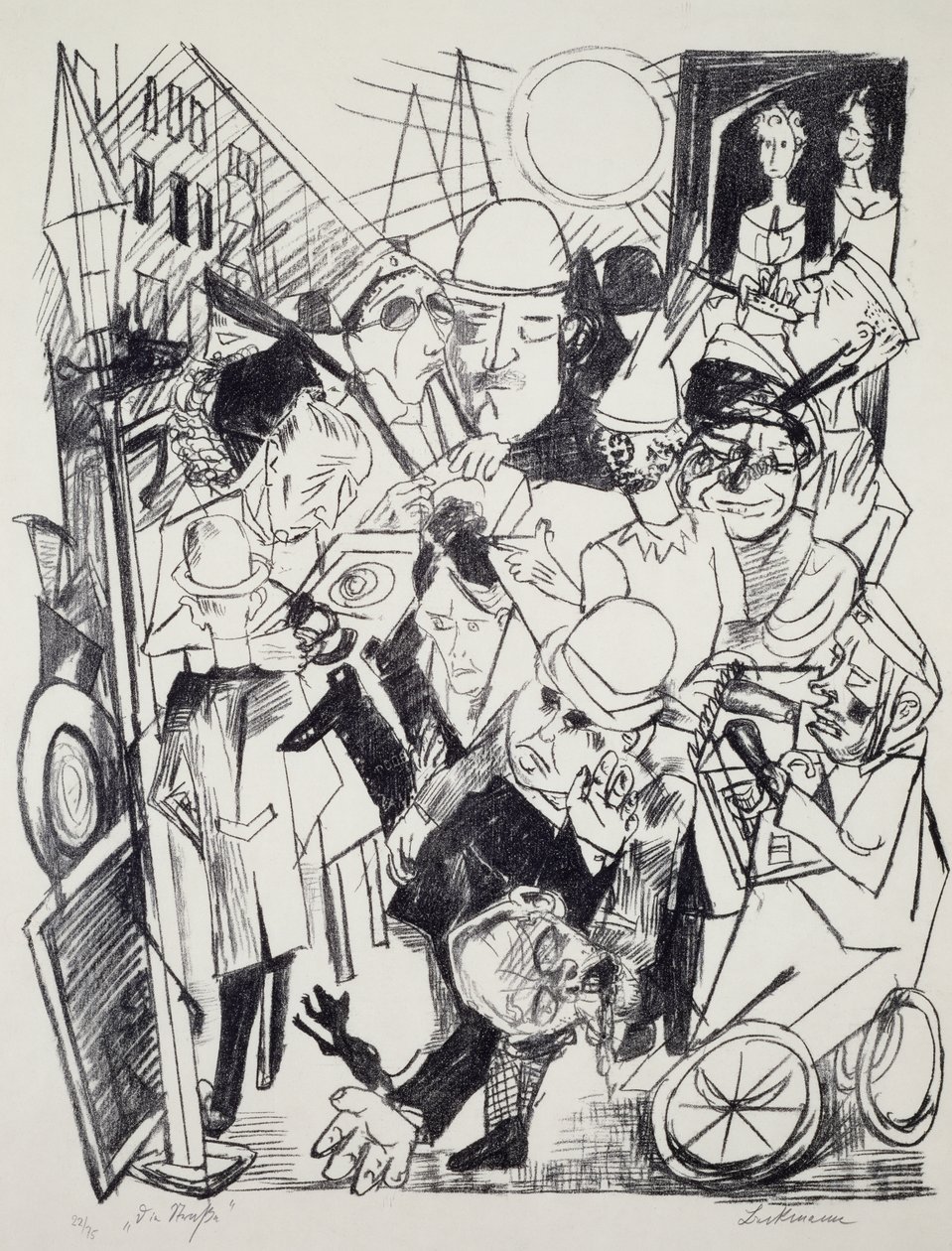 A rua, por Max Beckmann (1884-1950), gravura. Alemanha, século XX. de Max Beckmann