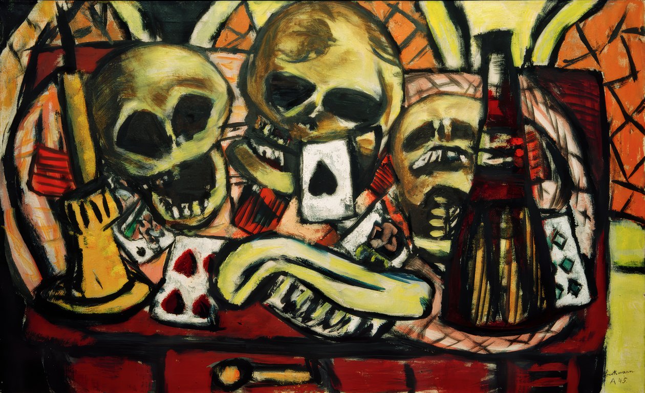 Caveira de natureza morta de Max Beckmann
