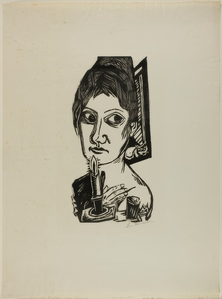 Mulher com Vela de Max Beckmann