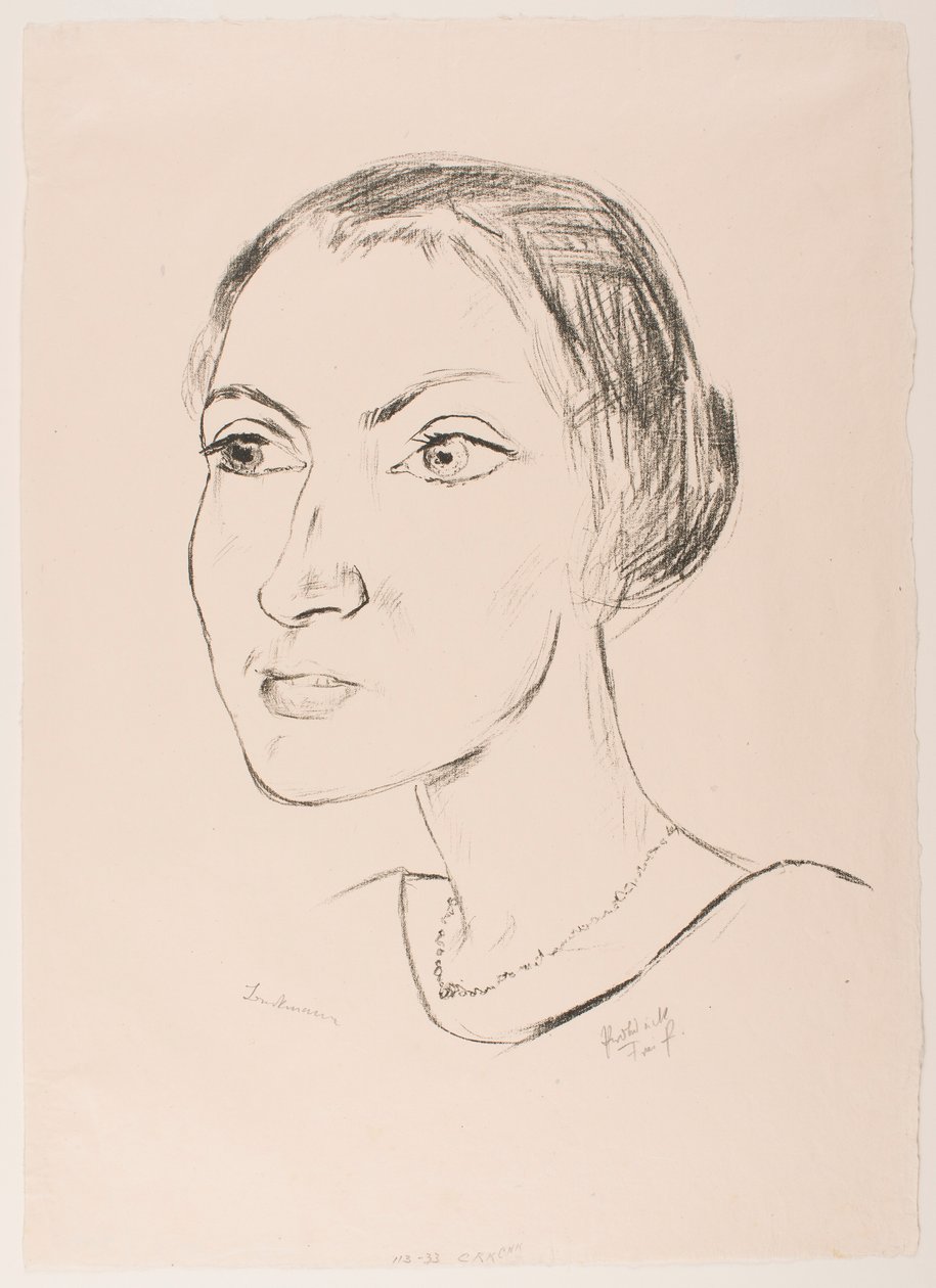 Mulher com colar (Sra. Parcus) de Max Beckmann