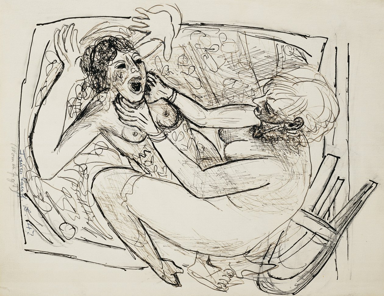 Mulheres a lutar; Mulheres a lutar de Max Beckmann