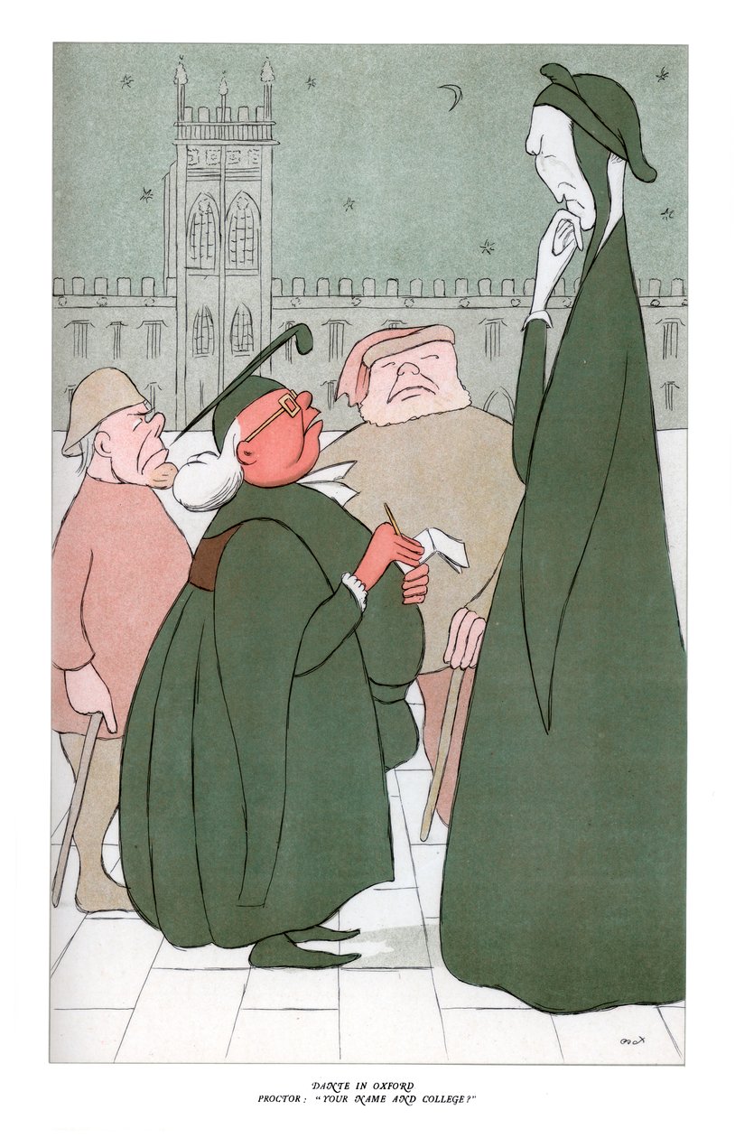 Dante em Oxford, Proctor: Your Name And College, 1904 de Henry Maximilian Beerbohm