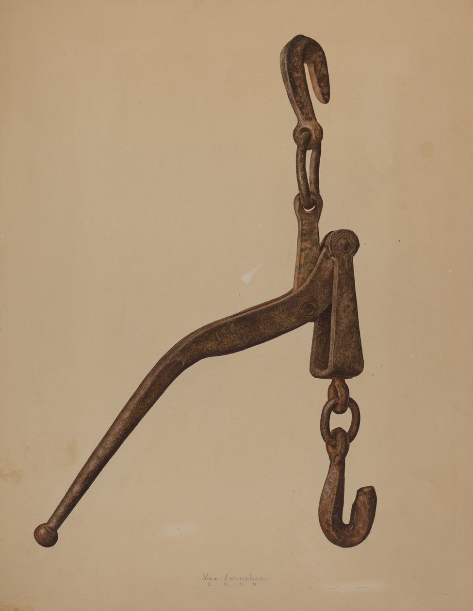 Apertador de carga de troncos, 1939. de Max Fernekes