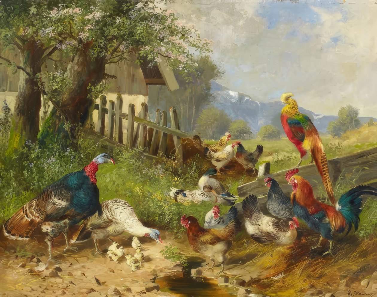 Idílio de verão com aves de Max Hänger
