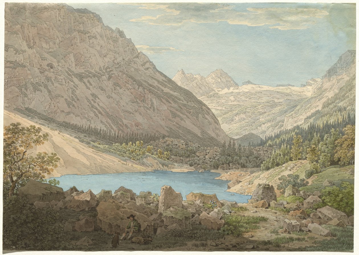 "The Blue Pool" no Rein Valley perto de Garmisch de Max Joseph Wagenbauer
