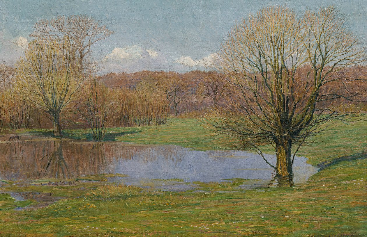 Paisagem aluvial no início da Primavera de Max Kahrer