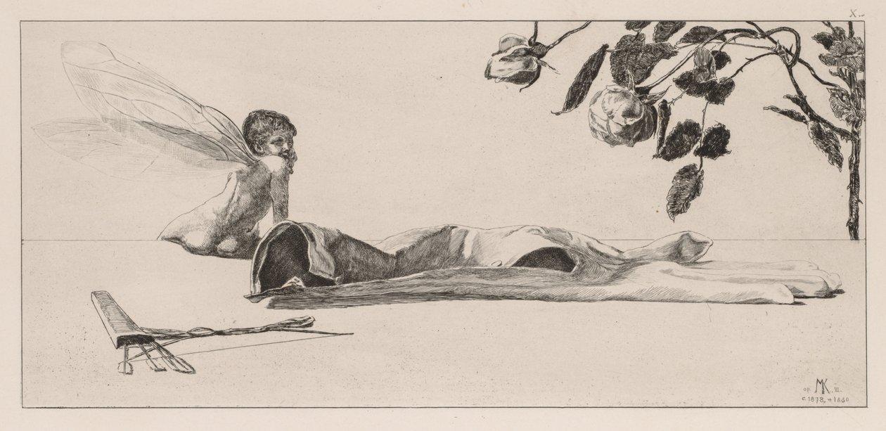 A Glove: Amor, 1880.  de Max Klinger
