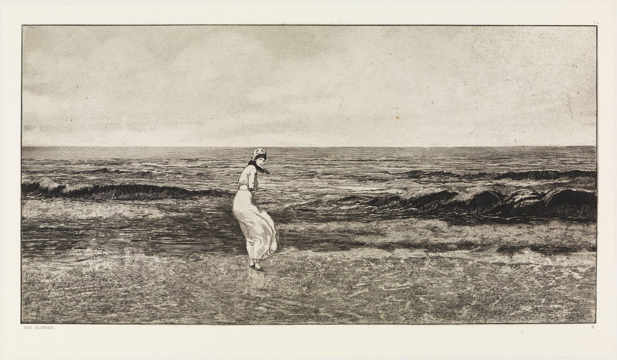 Junto ao mar (Intermezzi, opus IV, folha 2) de Max Klinger