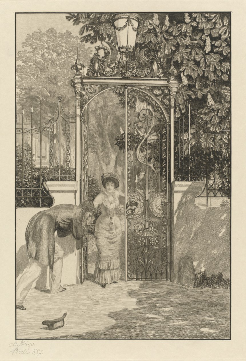 No Portão Am Thor, 1887. de Max Klinger