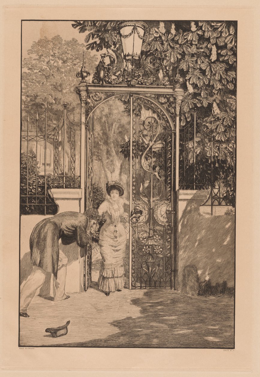 No Portão Am Thor, 1887. de Max Klinger