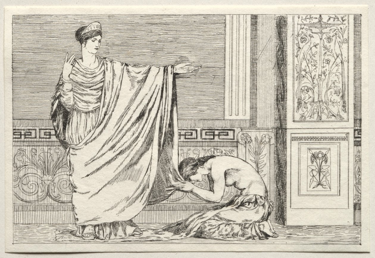 Cupido e Psique: Psyche e Juno, 1880. de Max Klinger