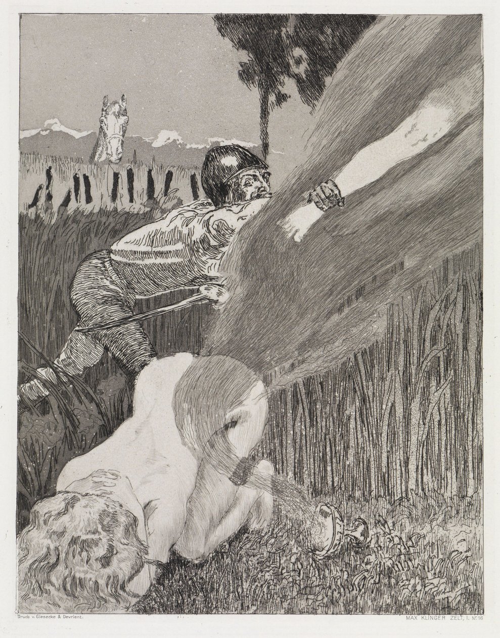 O pé (Tenda, opus XIV, parte 1, n.º 16) de Max Klinger