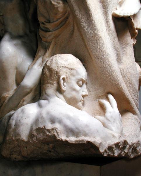 Detalhe da Dedicação a Brahms (mármore) (ver também 155042-48) de Max Klinger