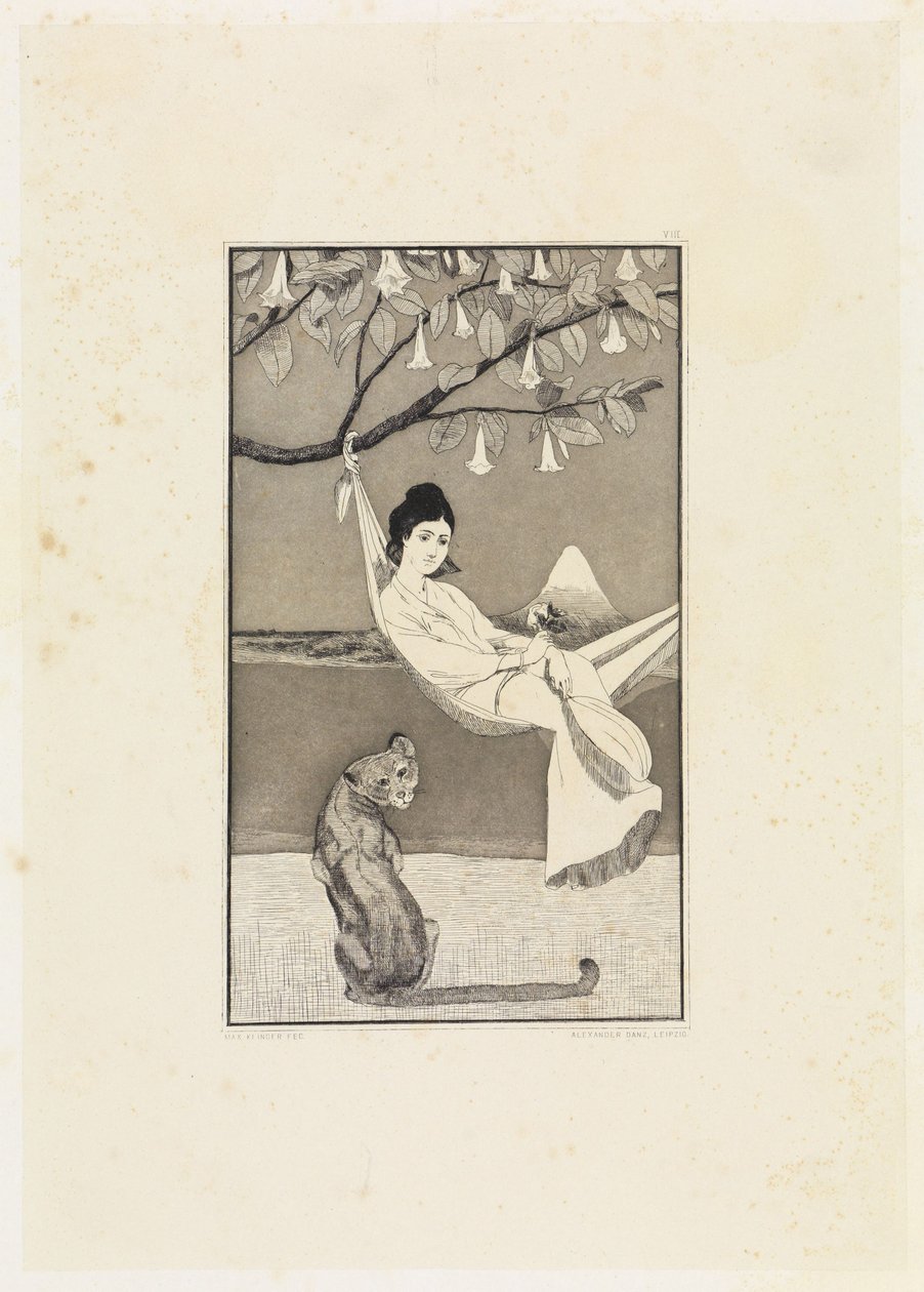 Dolce far niente (Sesta II) (Esboços gravados, opus I, folha 8) de Max Klinger