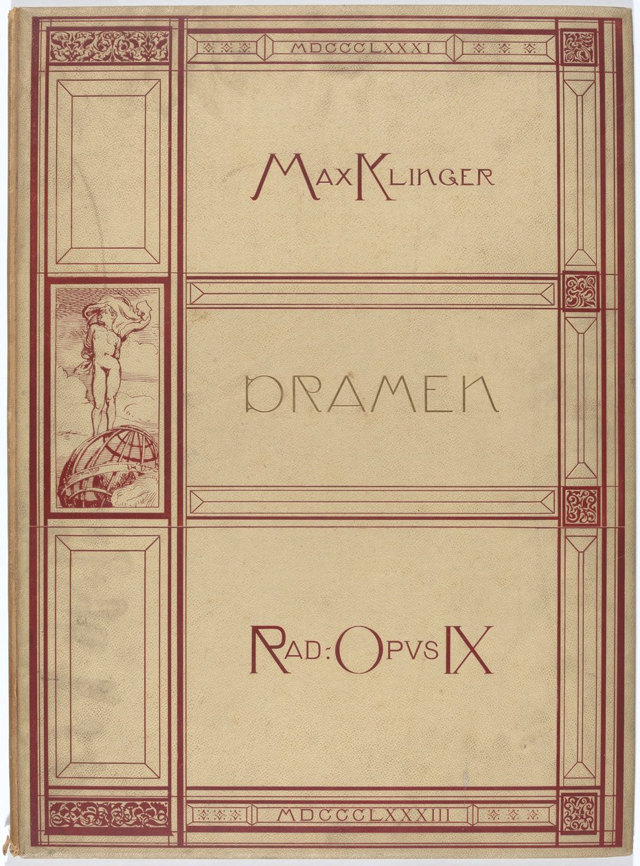 Dramas: motivos VI em folhas X. Água-forte Opus IX de Max Klinger