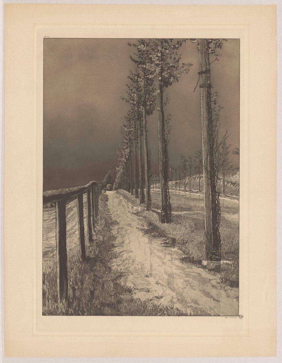 A estrada, est. 2, Quatro paisagens, op. VII de Max Klinger
