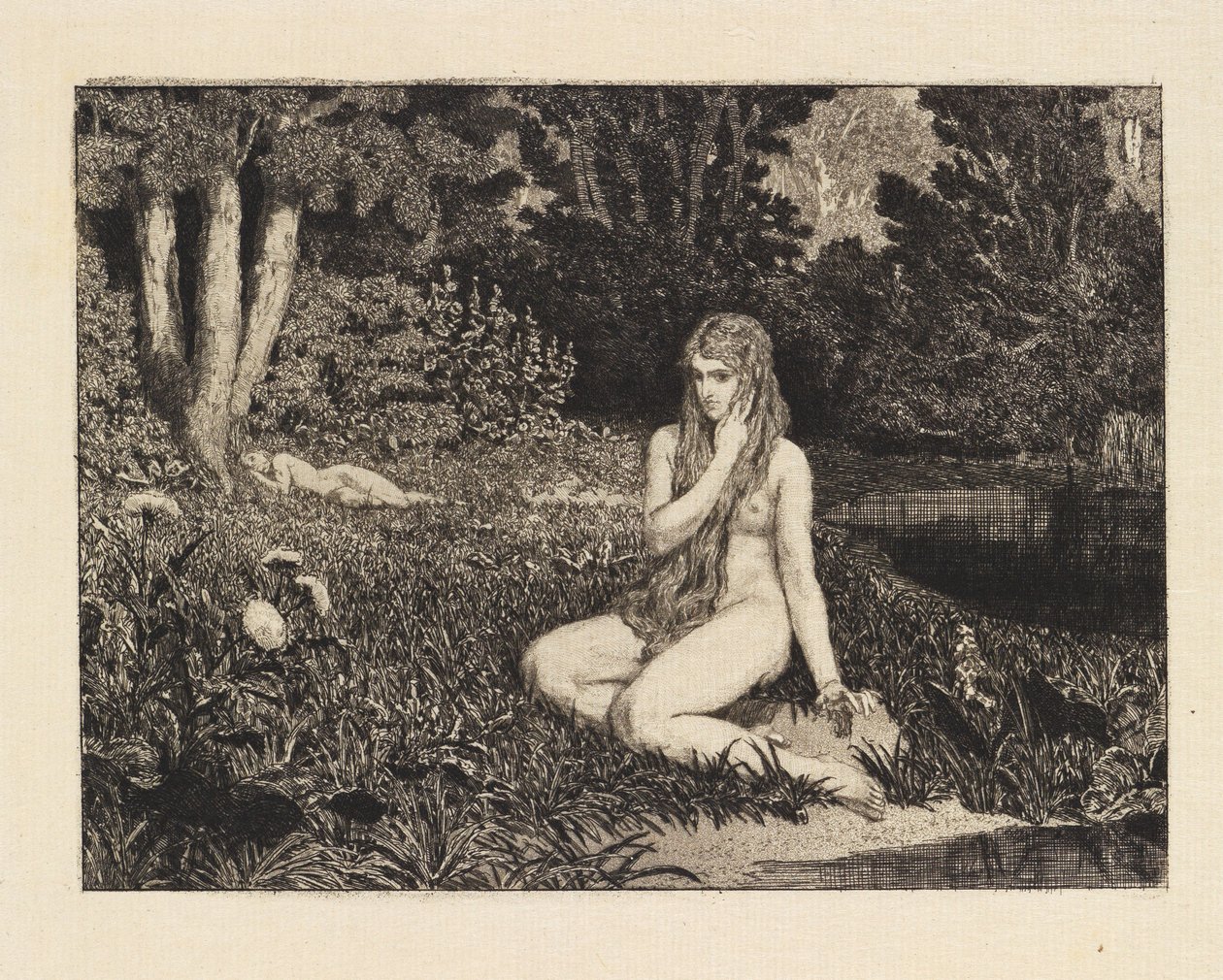 Eva (Eva e o futuro, opus III, folha 1) de Max Klinger