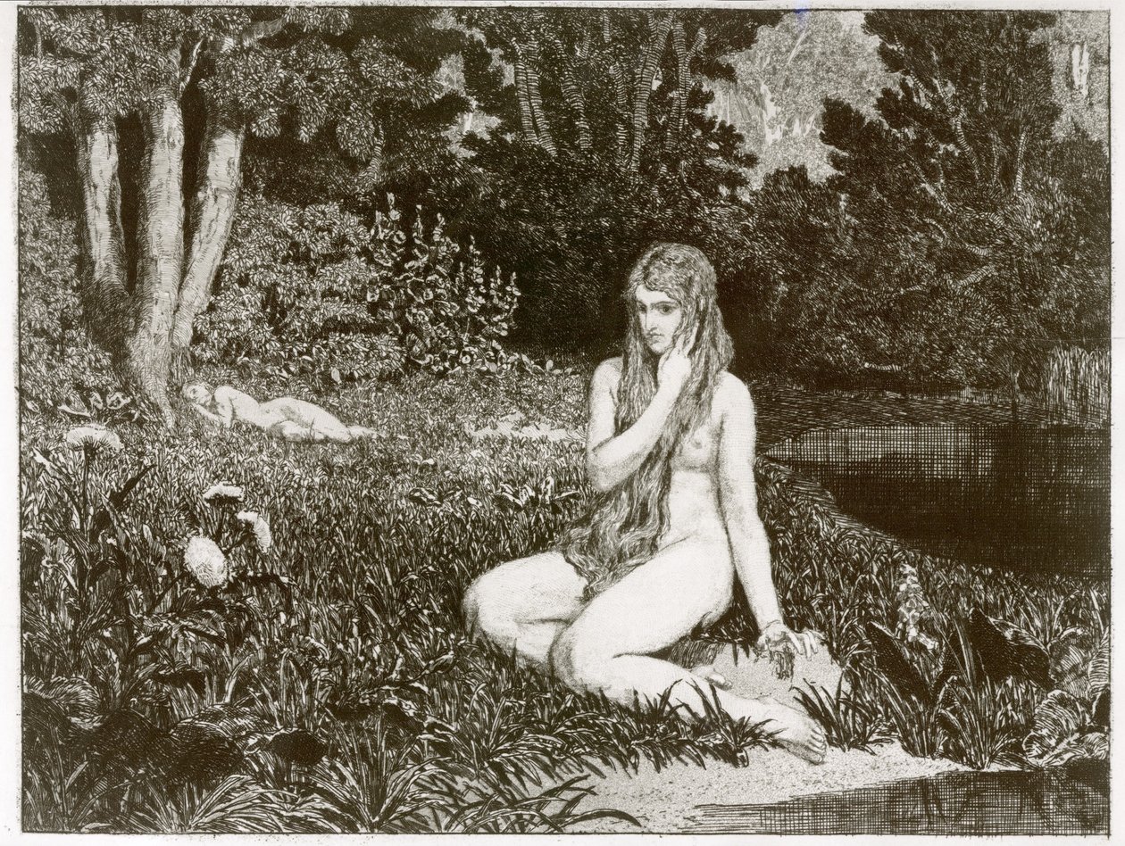 Eva e o futuro (Opus III), folha 1: Eva de Max Klinger