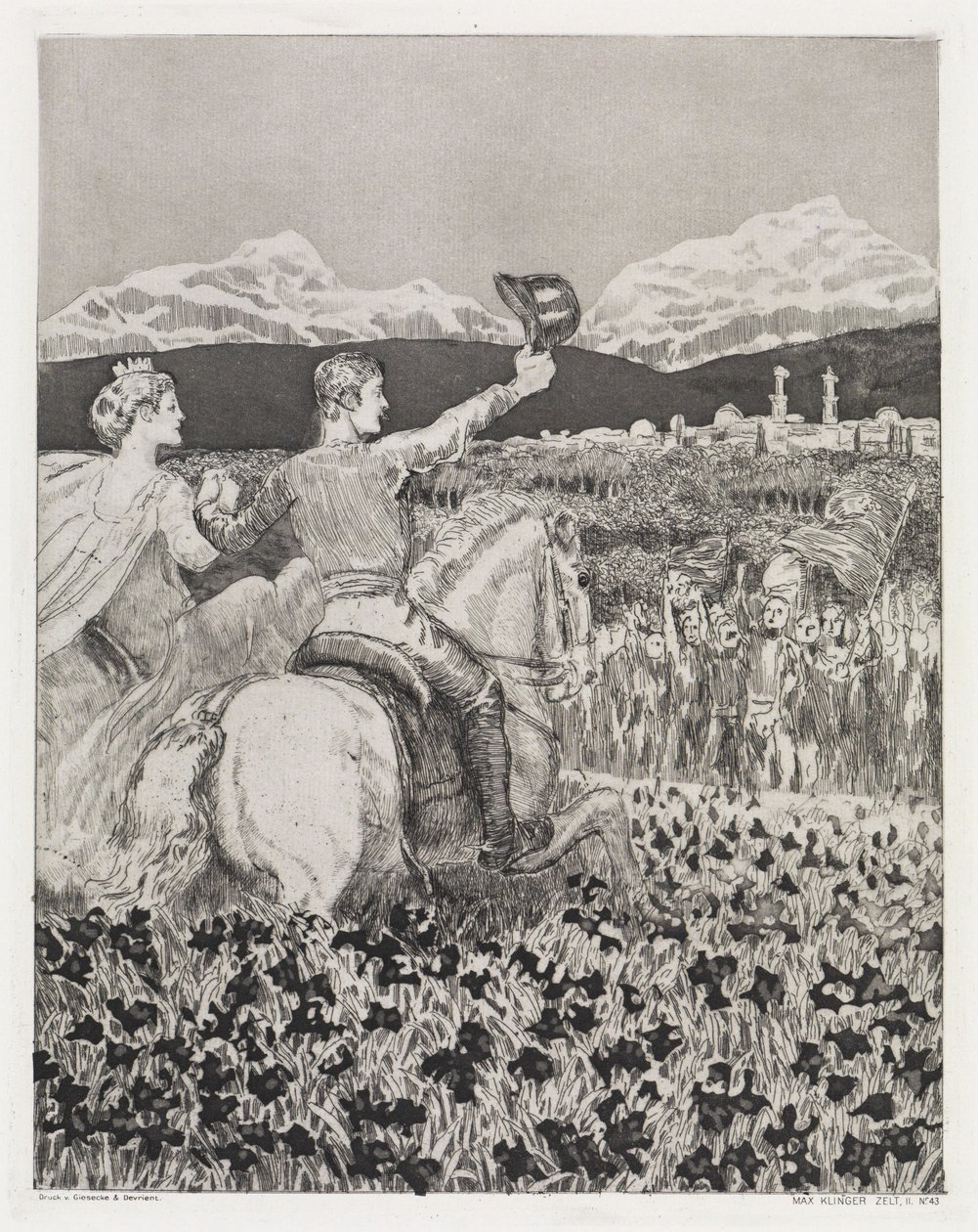 Na própria terra (Tenda, opus XIV, parte 2, n.º 43) de Max Klinger