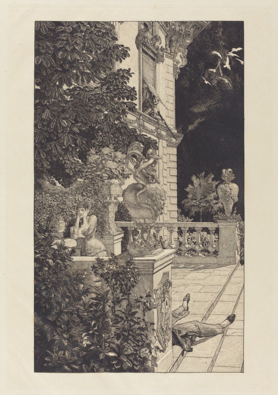 Em Flagranti, 1883. de Max Klinger