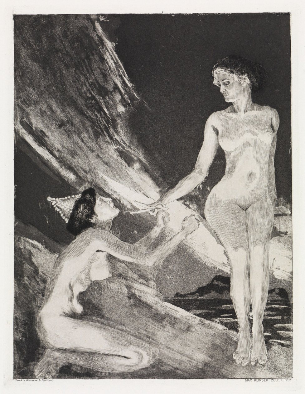 Rainha e Deusa (Tenda, Opus XIV, 2.ª Parte, n.º 32) de Max Klinger