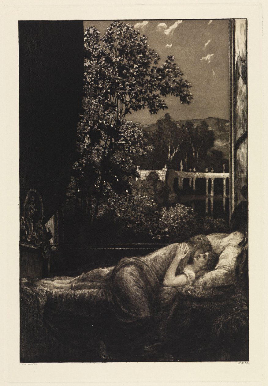 Noite (Felicidade) (Um Amor, Opus X, Folha 5) de Max Klinger