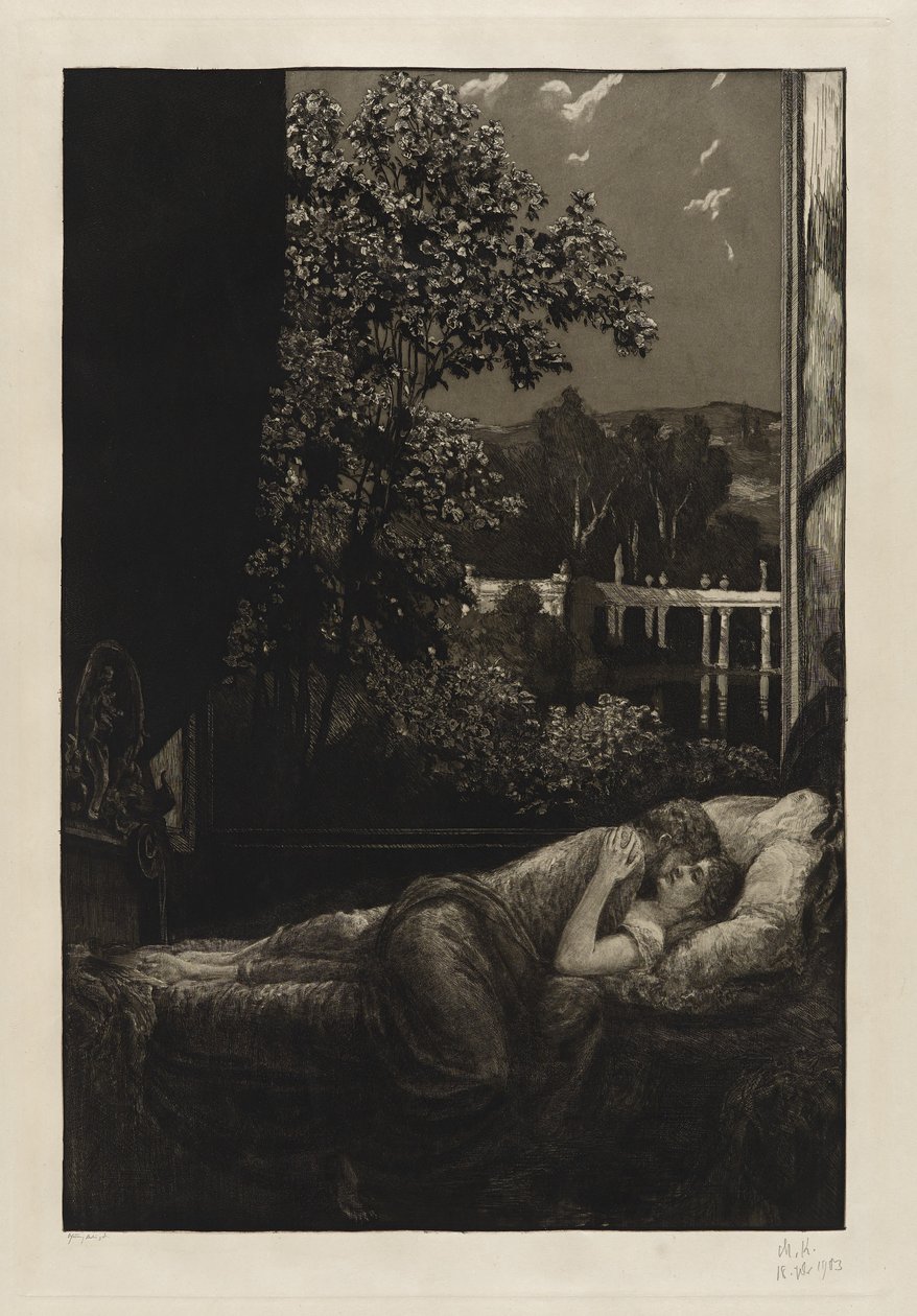 Noite [Felicidade] de Max Klinger