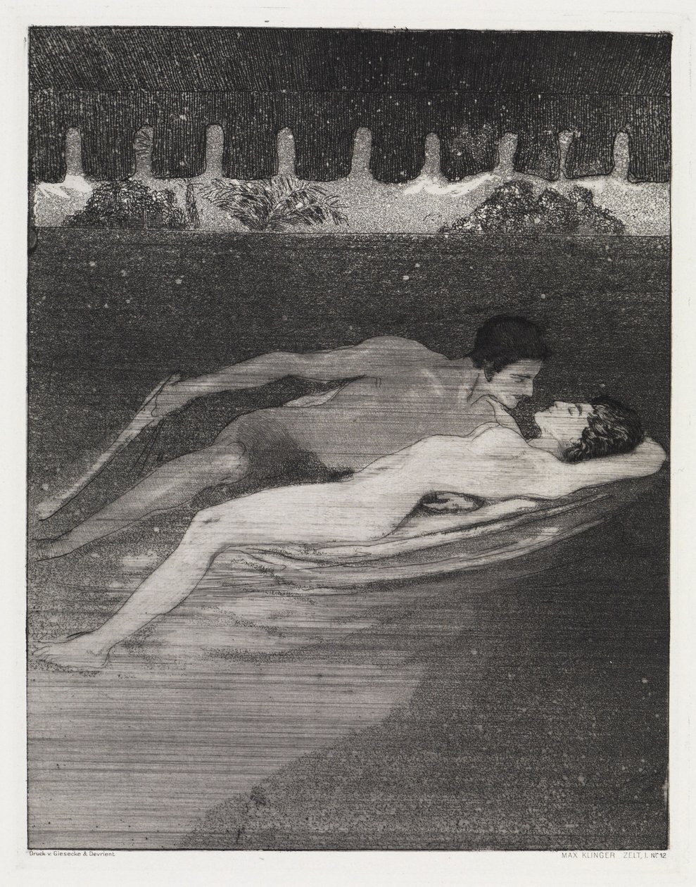 Noite (Tenda, Opus XIV, 1.ª Parte, n.º 12) de Max Klinger