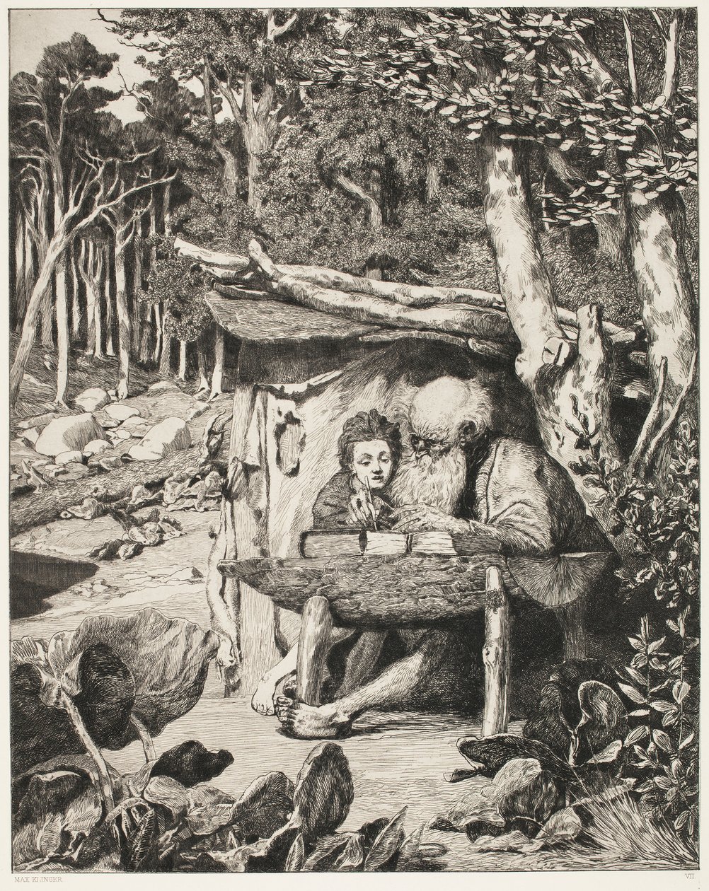 A secretária de Simplicius de Max Klinger