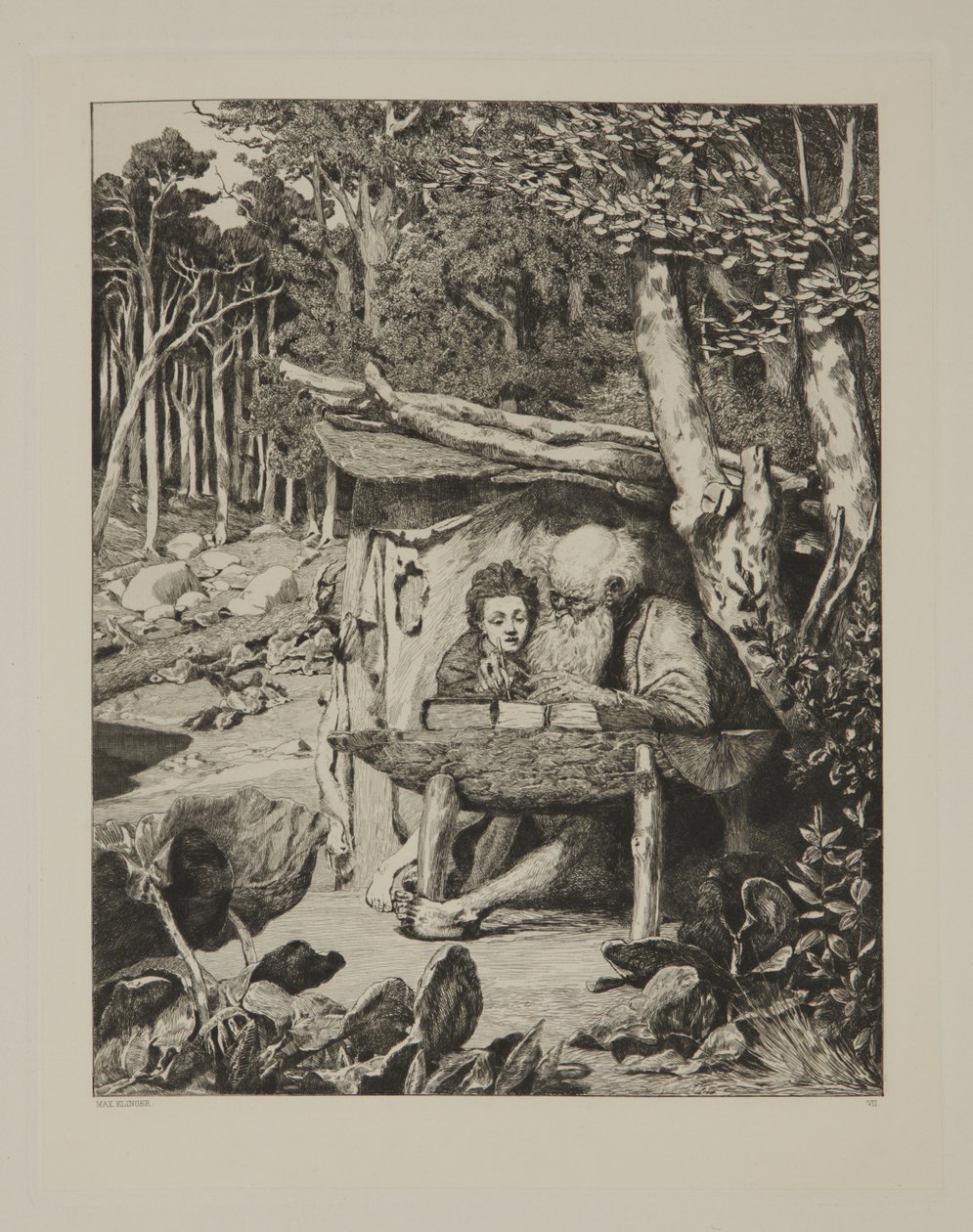 Lição de escrita de Simplicius de Max Klinger