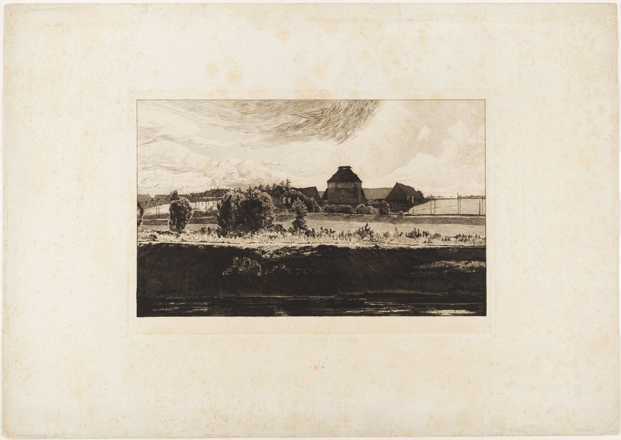 Tarde de verão (Quatro paisagens, opus VII, prancha 4) de Max Klinger
