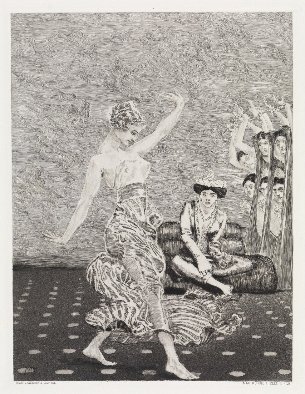 Dança (Tenda, Opus XIV, 2.ª Parte, n.º 27) de Max Klinger