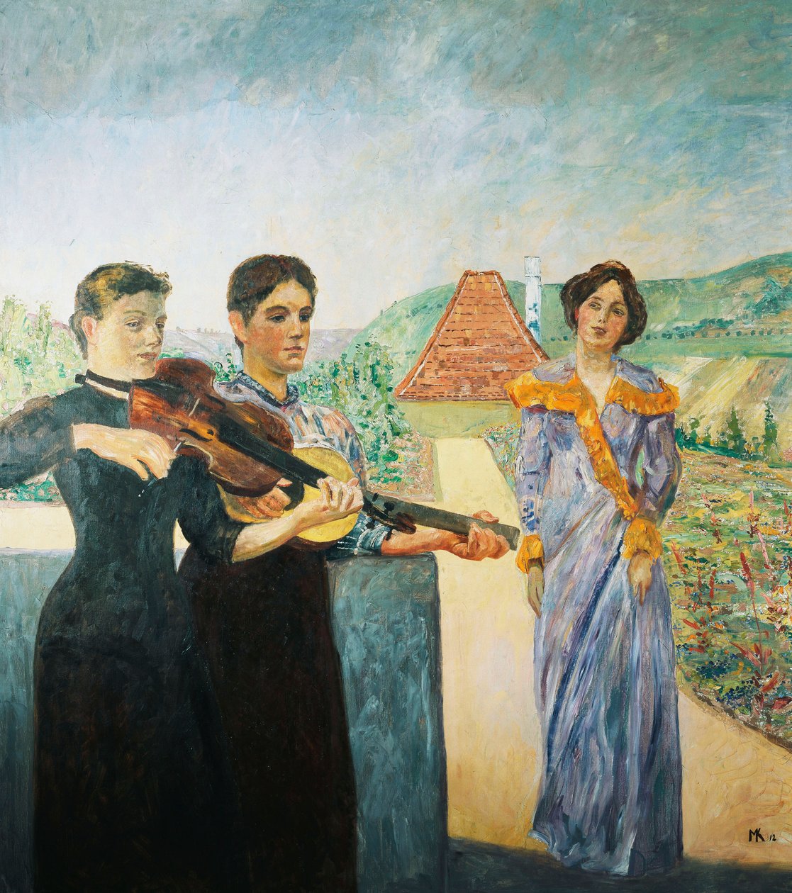 Três mulheres na vinha; Três mulheres na vinha, 1912 de Max Klinger