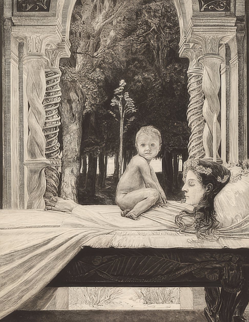 Mãe morta. 1889 de Max Klinger