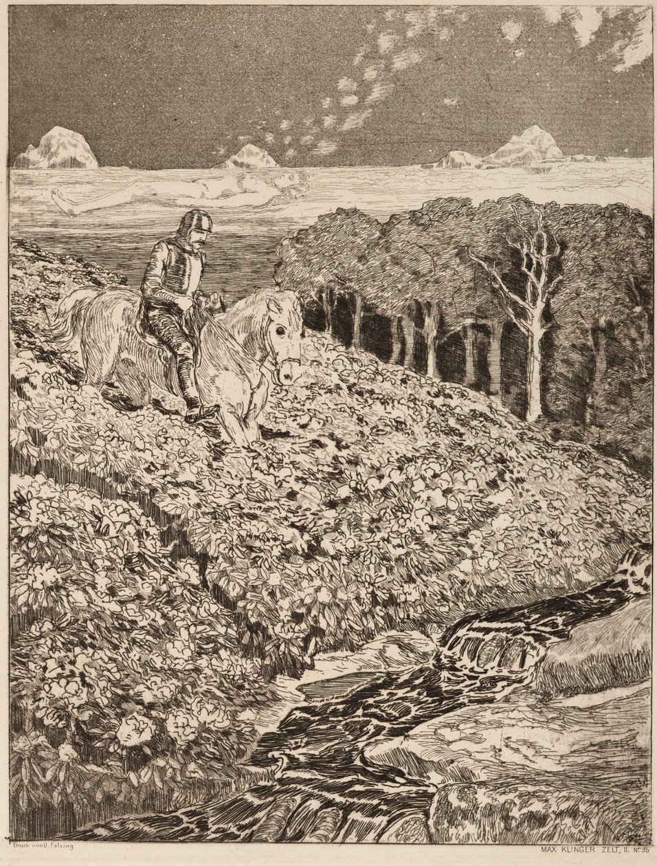 Caminho de sonho, prancha 35 de Max Klinger
